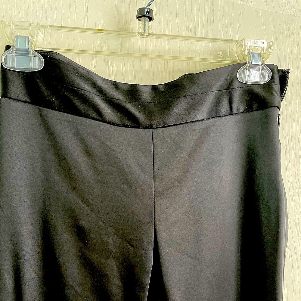 WHBM Black satin pants.